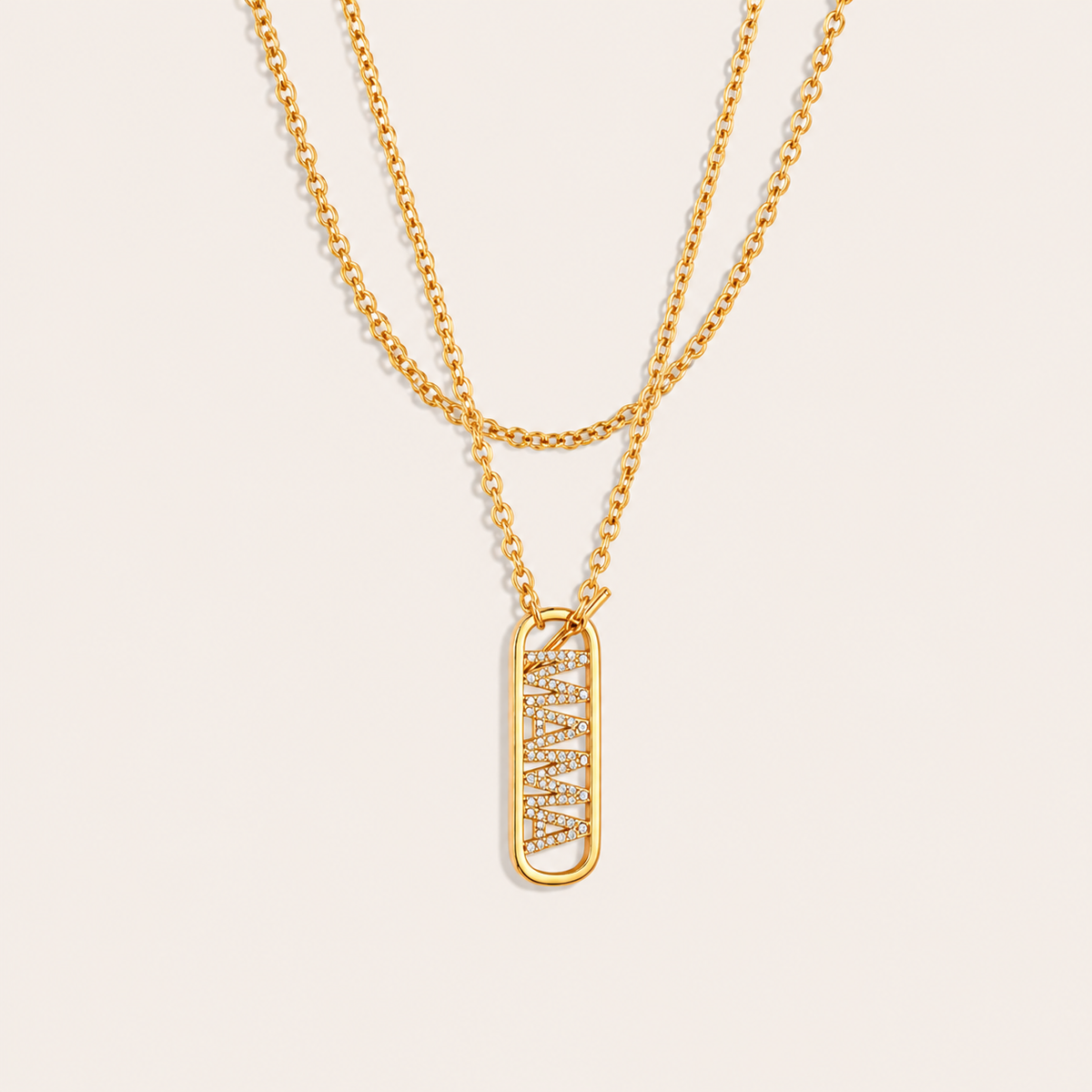 Mama Zircon Tag ketting
