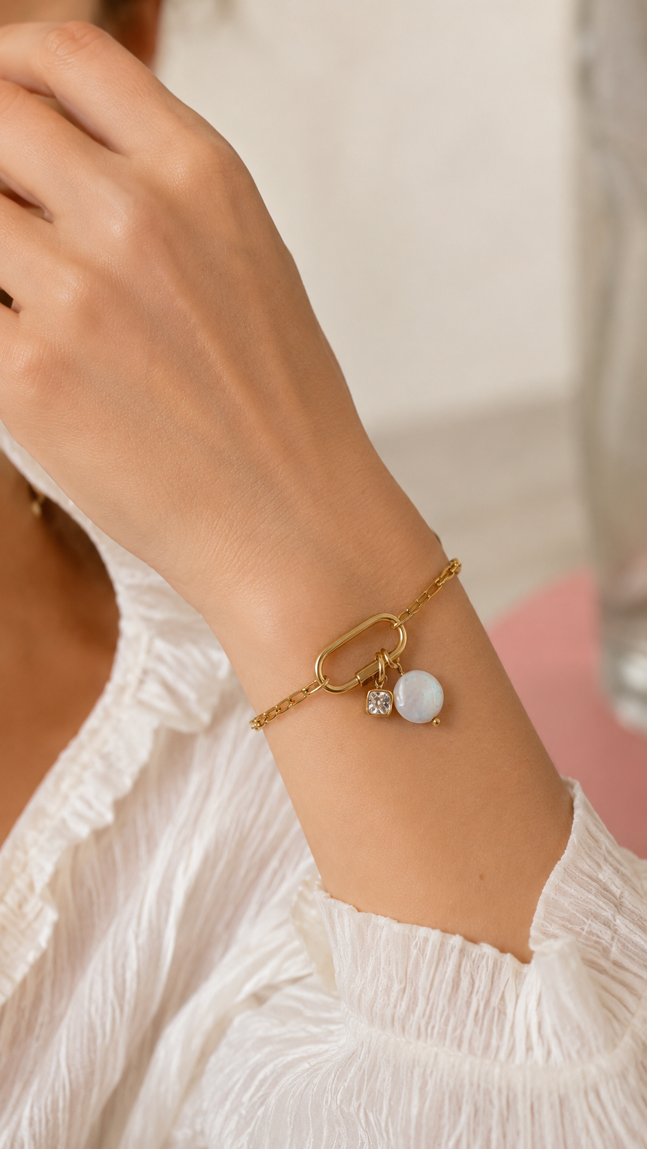 Chain link Charm armband