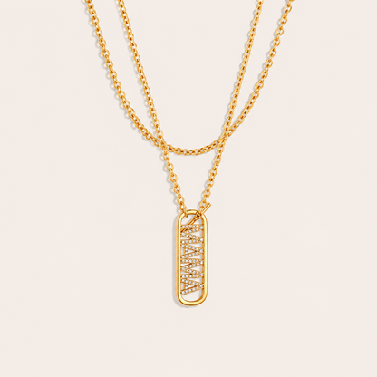 Mama Zircon Tag ketting